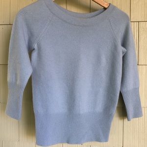 Willi Smith Round Neck Light Blue Cashmere Blend Sweater - Sz S
